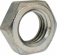 Value Collection - 1-3/8 - 6 UNC Steel Right Hand Hex Jam Nut - 2-1/16" Across Flats, 25/32" High, Zinc Clear Finish - Makers Industrial Supply