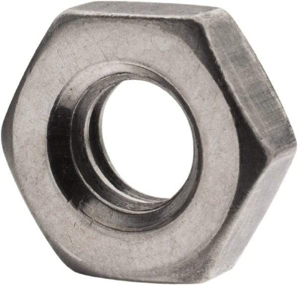 Value Collection - 1/4-20 UNC Steel Left Hand Hex Jam Nut - 7/16" Across Flats, 5/32" High, Uncoated - Makers Industrial Supply