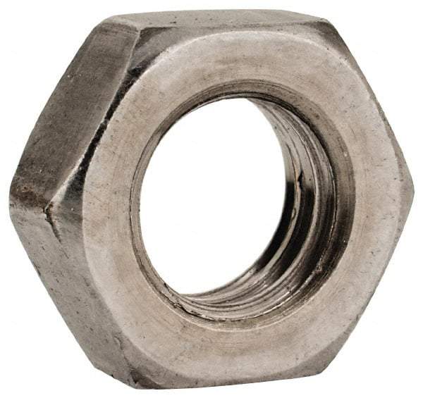 Value Collection - 3/8-16 UNC Steel Left Hand Hex Jam Nut - 9/16" Across Flats, 7/32" High, Uncoated - Makers Industrial Supply