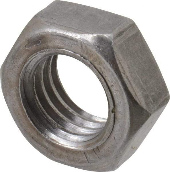 Value Collection - 1/2-13 UNC Steel Left Hand Hex Jam Nut - 3/4" Across Flats, 5/16" High, Uncoated - Makers Industrial Supply