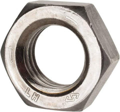 Value Collection - 1-8 UNC Steel Left Hand Hex Jam Nut - 1-1/2" Across Flats, 35/64" High, Uncoated - Makers Industrial Supply