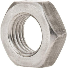 Value Collection - 7/16-20 UNF Steel Left Hand Hex Jam Nut - 11/16" Across Flats, 1/4" High, Uncoated - Makers Industrial Supply