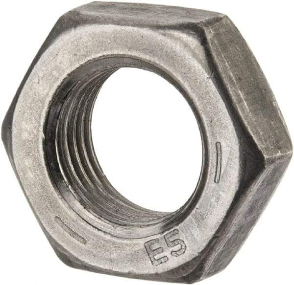 Value Collection - 9/16-18 UNF Steel Left Hand Hex Jam Nut - 7/8" Across Flats, 5/16" High, Uncoated - Makers Industrial Supply