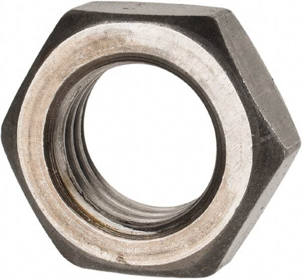 Value Collection - 7/8-9 UNC Steel Right Hand Hex Jam Nut - 1-5/16" Across Flats, 0.4844" High, Uncoated - Makers Industrial Supply