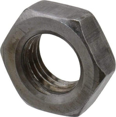 Value Collection - 7/16-20 UNF Steel Right Hand Hex Jam Nut - 11/16" Across Flats, 3/4" High, Uncoated - Makers Industrial Supply