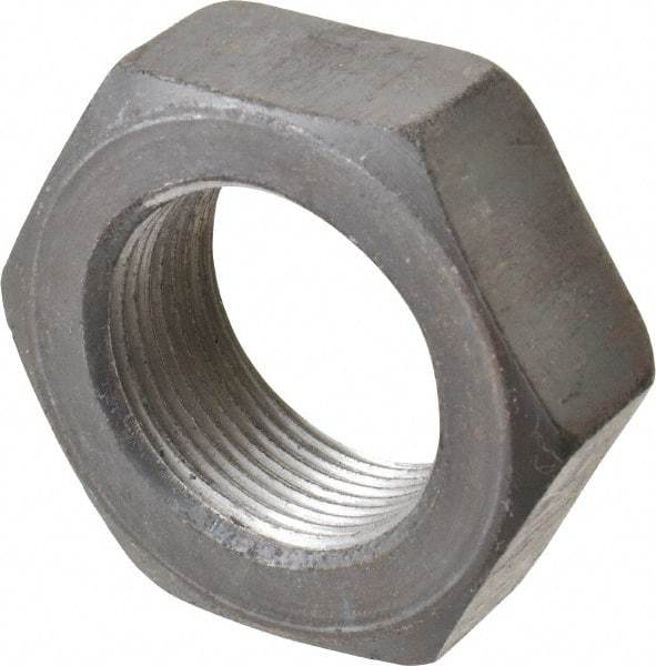 Value Collection - 1-1/2 - 12 UNF Steel Right Hand Hex Jam Nut - 2-1/4" Across Flats, 27/32" High, Uncoated - Makers Industrial Supply