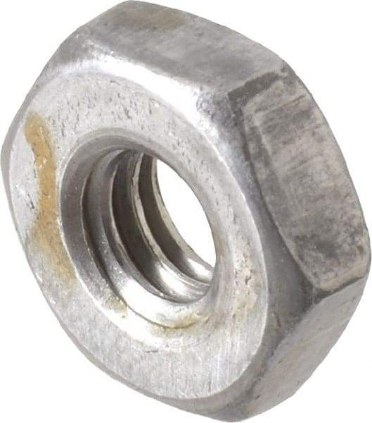 Value Collection - 1/4-20 UNC Steel Right Hand Heavy Hex Jam Nut - 1/2" Across Flats, 11/64" High, Uncoated, 2B Class of Fit - Makers Industrial Supply