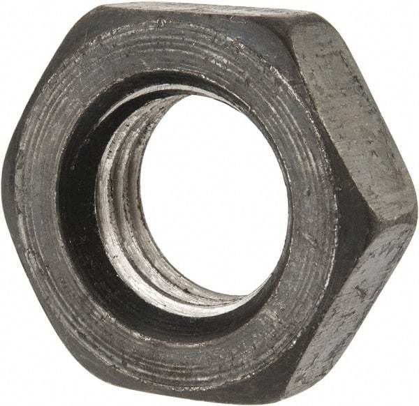 Value Collection - 1-8 UNC Steel Right Hand Heavy Hex Jam Nut - 1-5/8" Across Flats, 35/64" High, Uncoated, 2B Class of Fit - Makers Industrial Supply