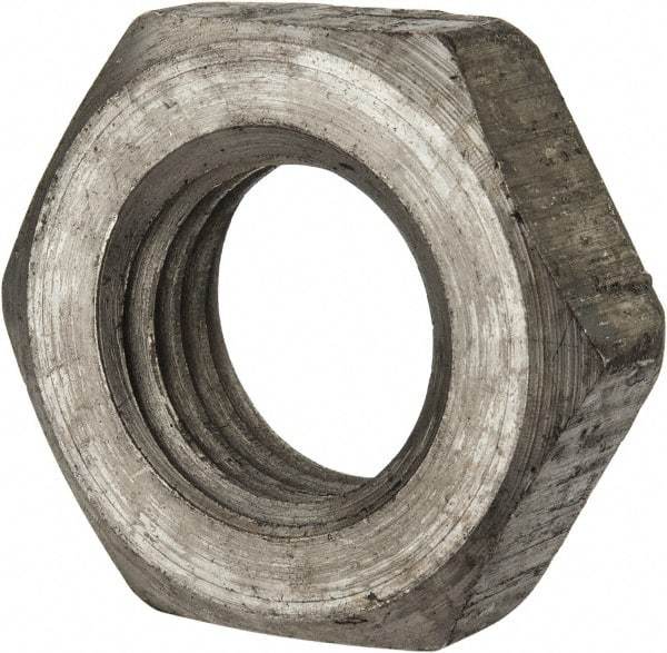 Value Collection - 1-1/8 - 7 UNC Steel Right Hand Heavy Hex Jam Nut - 1-13/16" Across Flats, 39/64" High, Uncoated, 2B Class of Fit - Makers Industrial Supply