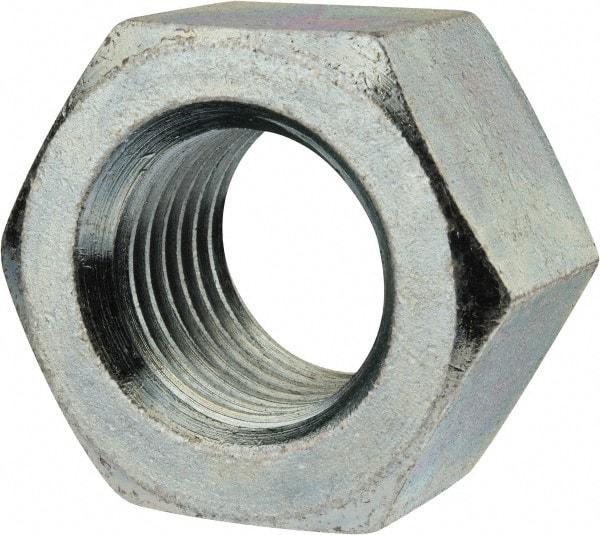 Value Collection - 1-1/2 - 6 UNC Steel Right Hand Heavy Hex Nut - 2-3/8" Across Flats, 1.4688" High, Zinc-Plated Finish - Makers Industrial Supply