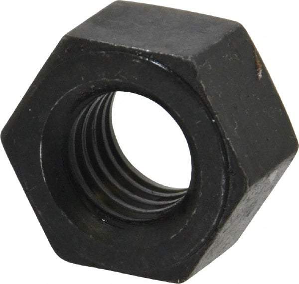 Value Collection - 9/16-12 UNC Steel Right Hand Heavy Hex Nut - 15/16" Across Flats, 35/64" High, Uncoated, 2B Class of Fit - Makers Industrial Supply