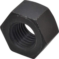 Value Collection - 7/8-9 UNC Steel Right Hand Heavy Hex Nut - 1-7/16" Across Flats, 55/64" High, Uncoated, 2B Class of Fit - Makers Industrial Supply