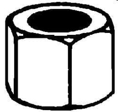 Value Collection - 1-14 UNF Steel Right Hand High Hex Nut - 1-7/16" Across Flats, 1-5/16" High, Uncoated - Makers Industrial Supply