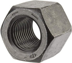 Value Collection - 9/16-18 UNF Steel Right Hand High Hex Nut - 7/8" Across Flats, 49/64" High, Uncoated - Makers Industrial Supply