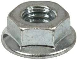 Value Collection - 5/16-18, 0.68" Flange Diam, Serrated Flange Nut - Grade Grade 2 Steel, Zinc-Plated Finish, 0.283" Flange Height - Makers Industrial Supply