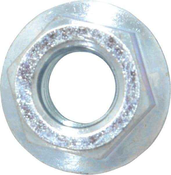 Value Collection - 7/16-14, 15/16" Flange Diam, Serrated Flange Nut - Grade Grade 2 Steel, Zinc-Plated Finish, 0.395" Flange Height - Makers Industrial Supply