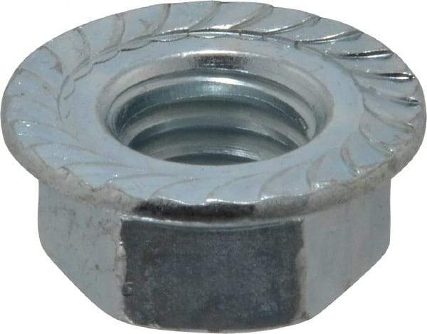 Value Collection - 1/2-13, 1.031" Flange Diam, Serrated Flange Nut - Grade Grade 2 Steel, Zinc-Plated Finish, 0.458" Flange Height - Makers Industrial Supply