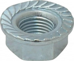 Value Collection - 1/2-20, 1.031" Flange Diam, Serrated Flange Nut - Grade Grade 2 Steel, Zinc-Plated Finish, 0.458" Flange Height - Makers Industrial Supply