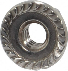 Value Collection - #10-24, 1/2" Flange Diam, Serrated Flange Nut - Grade 18-8 Stainless Steel, 7/32" Flange Height - Makers Industrial Supply