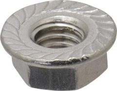 Value Collection - 5/16-18, 0.68" Flange Diam, Serrated Flange Nut - Grade 18-8 Stainless Steel, 0.283" Flange Height - Makers Industrial Supply