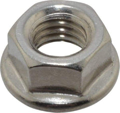 Value Collection - 3/8-16, 3/4" Flange Diam, Serrated Flange Nut - Grade 18-8 Stainless Steel, 0.347" Flange Height - Makers Industrial Supply