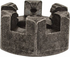 Value Collection - 3/8-16 UNC Grade 2 Steel Slotted Locknut - 9/16" Width Across Flats, 21/64" High, Uncoated - Makers Industrial Supply