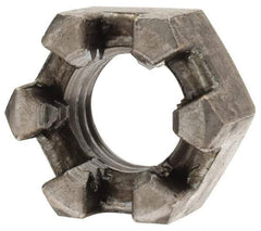 Value Collection - 1/2-13 UNC Grade 2 Steel Slotted Locknut - 3/4" Width Across Flats, 7/16" High, Uncoated - Makers Industrial Supply