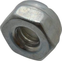 Value Collection - #5-40 UNC Grade 2 Hex Lock Nut with Nylon Insert - 1/4" Width Across Flats, 5/32" High, Zinc-Plated Finish - Makers Industrial Supply