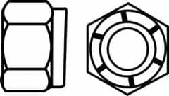 Value Collection - M30x3.50 Metric Coarse 18-8 & Austenitic Grade A2 Hex Lock Nut with Nylon Insert - 30mm High, Uncoated - Makers Industrial Supply