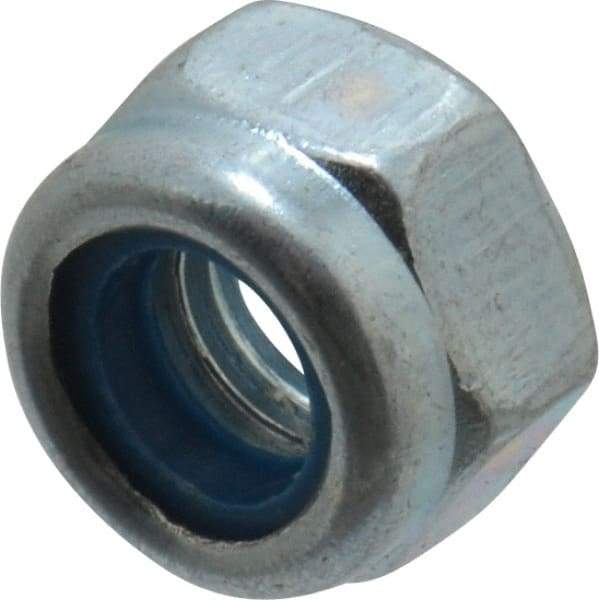 Value Collection - M5x0.80 Metric Coarse Grade 8 Hex Lock Nut with Nylon Insert - 5mm High, Zinc-Plated Finish - Makers Industrial Supply