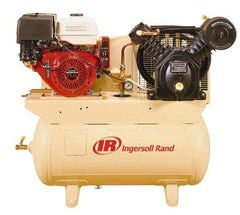 Ingersoll-Rand - 13 HP Two Stage Gas Engine Air Compressor - Honda Engine, Horizontal Configuration, 30 Gallon, 19 CFM, 175 Max psi - Makers Industrial Supply