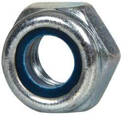 Value Collection - M10x1.50 Metric Coarse Grade 8 Hex Lock Nut with Nylon Insert - 10mm High, Zinc-Plated Finish - Makers Industrial Supply