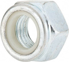 Value Collection - M20x2.50 Metric Coarse Grade 8 Hex Lock Nut with Nylon Insert - 20mm High, Zinc-Plated Finish - Makers Industrial Supply