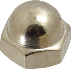 Value Collection - 5/16-18" UNC, 9/16" Width Across Flats, Nickel Plated, Steel Acorn Nut - 3/8" Overall Height, Grade 2 - Makers Industrial Supply