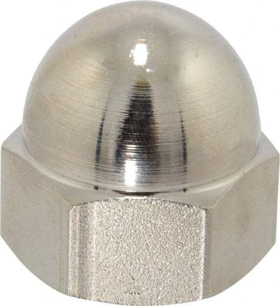 Value Collection - 3/4-10" UNC, 1/16" Width Across Flats, Nickel Plated, Steel Acorn Nut - 1" Overall Height, Grade 2 - Makers Industrial Supply