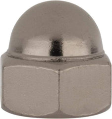 Value Collection - 7/16-20" UNF, 5/8" Width Across Flats, Nickel Plated, Steel Acorn Nut - 11/16" Overall Height, Grade 2 - Makers Industrial Supply