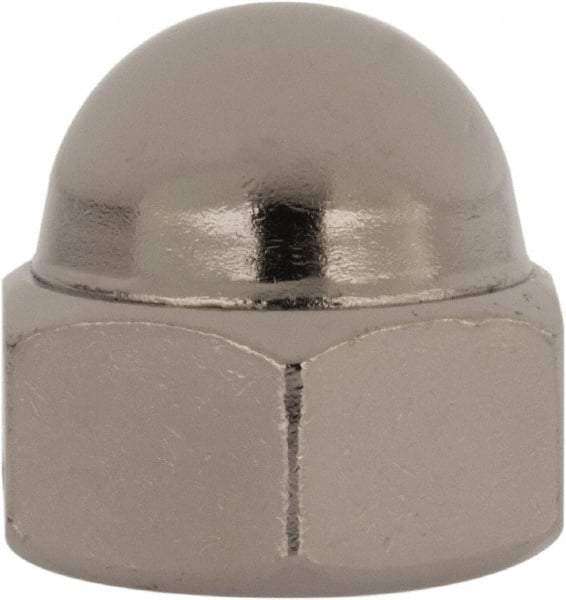 Value Collection - 1/2-20" UNF, 3/4" Width Across Flats, Nickel Plated, Steel Acorn Nut - 9/16" Overall Height, Grade 2 - Makers Industrial Supply