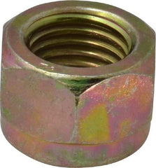 Value Collection - 7/16-20 UNF Grade 8 Hex Lock Nut with Nylon Insert - 11/16" Width Across Flats, 15/32" High, Zinc Yellow Dichromate Finish - Makers Industrial Supply