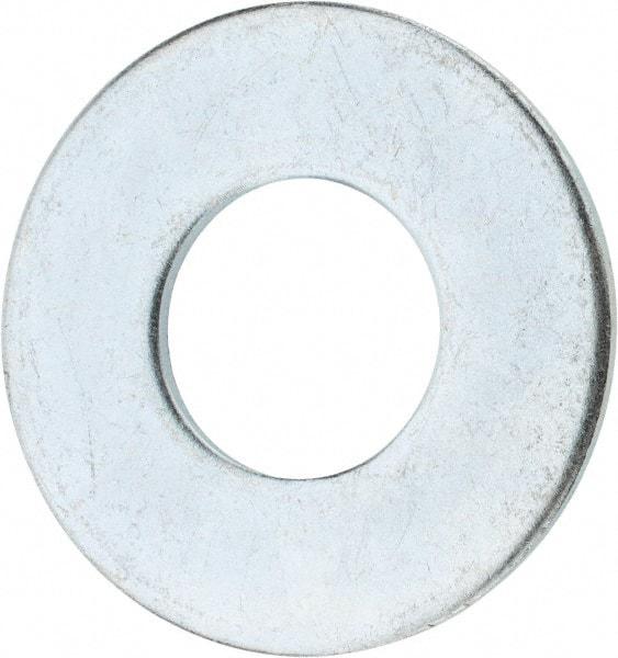 Value Collection - 1-1/8" Screw, Steel USS Flat Washer - 1-1/4" ID x 2-3/4" OD, 0.136" Thick, Zinc-Plated Finish - Makers Industrial Supply