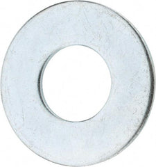 Value Collection - 1-1/8" Screw, Steel USS Flat Washer - 1-1/4" ID x 2-3/4" OD, 0.136" Thick, Zinc-Plated Finish - Makers Industrial Supply