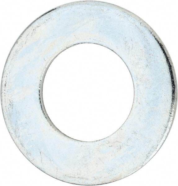 Value Collection - 2-1/2" Screw, Steel USS Flat Washer - 2-5/8" ID x 5" OD, 0.21" Thick, Zinc-Plated Finish - Makers Industrial Supply