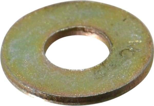 Value Collection - 1/4" Screw, Grade 8 Steel USS Flat Washer - 5/16" ID x 3/4" OD, 1/16" Thick, Zinc Yellow Dichromate Finish - Makers Industrial Supply