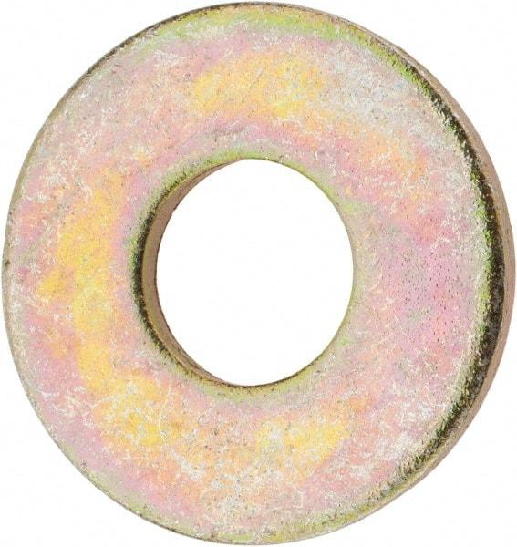 Value Collection - 3/4" Screw, Grade 8 Steel USS Flat Washer - 13/16" ID x 2" OD, 5/32" Thick, Zinc Yellow Dichromate Finish - Makers Industrial Supply