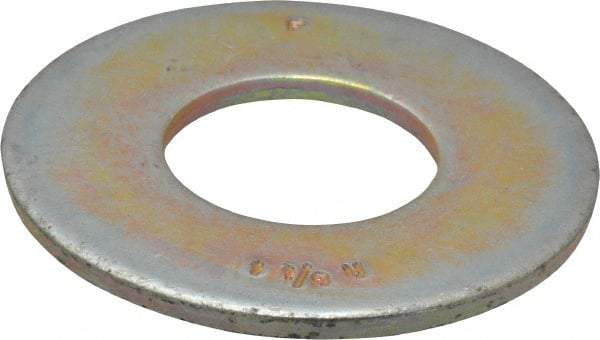 Value Collection - 1-1/8" Screw, Grade 8 Steel USS Flat Washer - 1-1/4" ID x 2-3/4" OD, 11/64" Thick, Zinc Yellow Dichromate Finish - Makers Industrial Supply