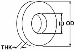 Value Collection - M36 Screw, Grade 316 Stainless Steel Standard Flat Washer - 37mm ID x 66mm OD, Plain Finish - Makers Industrial Supply