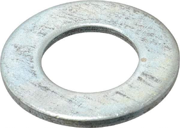 Value Collection - 1" Screw, Steel SAE Flat Washer - 1-1/16" ID x 2" OD, 9/64" Thick, Zinc-Plated Finish - Makers Industrial Supply