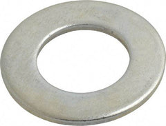 Value Collection - 1-1/8" Screw, Steel SAE Flat Washer - 1-3/16" ID x 2-1/4" OD, 9/64" Thick, Zinc-Plated Finish - Makers Industrial Supply