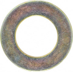 Value Collection - 2" Screw, Grade 8 Steel SAE Flat Washer - 2-1/8" ID x 3-3/4" OD, 1/64" Thick, Zinc Yellow Dichromate Finish - Makers Industrial Supply