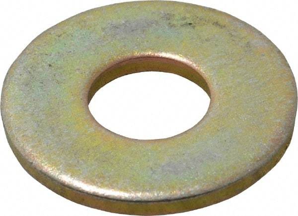 Value Collection - 1/2" Screw, Grade 8 Steel Extra Thick Flat Washer - Zinc Yellow Dichromate Finish - Makers Industrial Supply