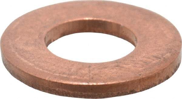 Value Collection - 1/4" Screw, Copper Standard Flat Washer - 1/4" ID x 5/8" OD, 0.049" Thick, Plain Finish - Makers Industrial Supply